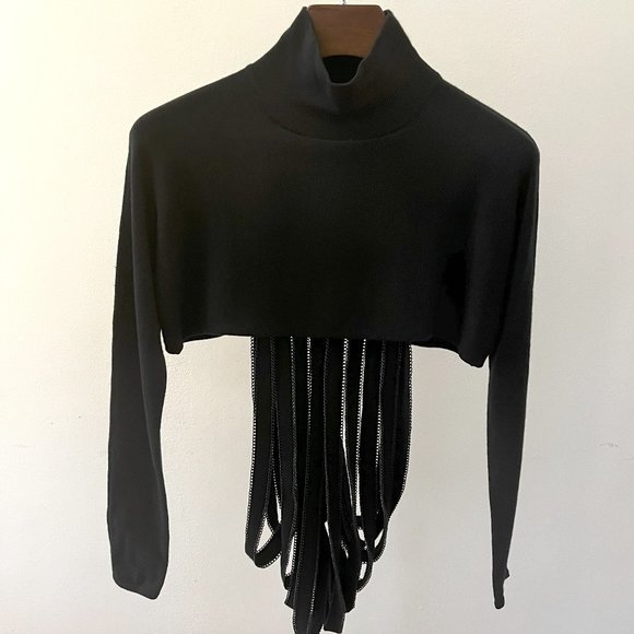 Black Crop Top - Picture 1 of 9